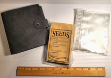 Seed Organizer 2 Ring Binder Book with Inserts and 50 pcs Empty Seed Envelopes