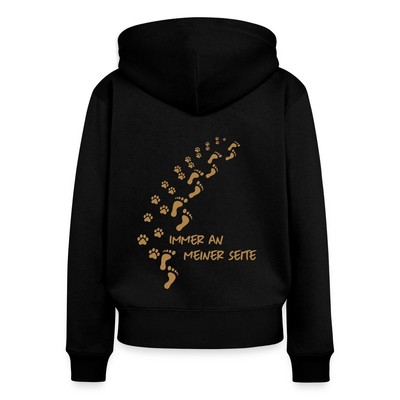 Immer An Meiner Seite Hund Pfoten Spruch Bio Frauen Zip Hoodie