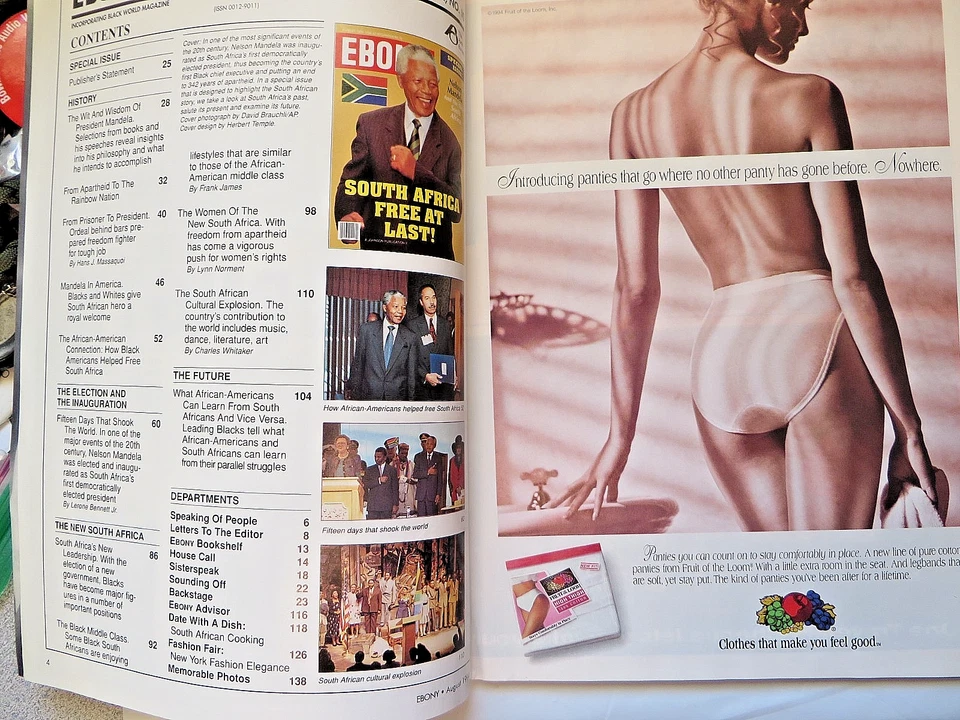 Nelson Mandela On The Cover Of Ebony Magazine August 1994 For A Special Issue. - Image 3 of 3