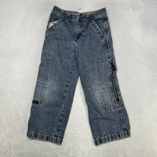 Wrangler WRG Jeans Kids Boys 8 Blue Denim Adjustable Waist Utility - 25X20.5