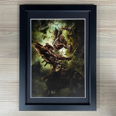 CHAOS EIFERER VS HEXENJÄGER GERAHMTE KUNST WARHAMMER AGE OF SIGMAR ALTE WELT AOS
