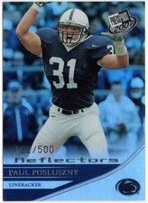 2007 Press Pass Reflectors Paul Posluszny Rookie Parallel Card #27 /500 Bills. rookie card picture