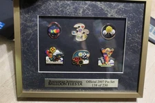 ALBUQUERQUE INTERNATIONAL BALLOON FIESTA 2007 PIN SET - #138 OR 230 FRAMED NICE 