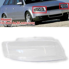 Headlight Headlamp Lens Cover Right Side Fit For Audi A4 B6 2002-2005
