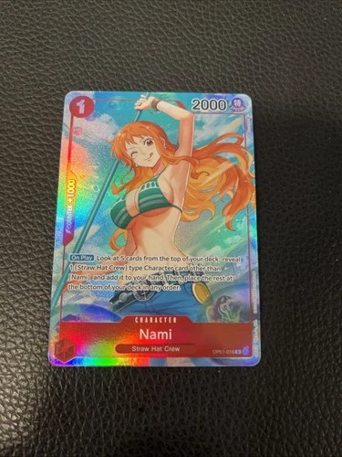 One Piece Card Game Nami Alt Art PARALLEL Pre-Errata ALPHA OP01-016 🔥 x1