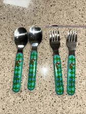 Set Of 4 Vintage Toddler Utensils