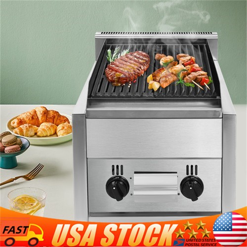 Barbecue a carica radiante commerciale 21" 2 fuochi gas propano piano cottura barbecue