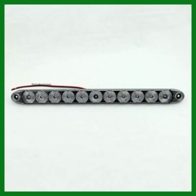 Tecniq 15-1/2'' Long Surface Mount Stop Turn Tail Light 11 LEDs Red Clear Lens