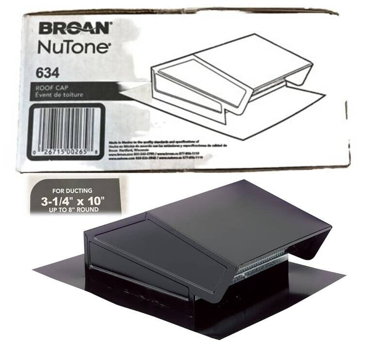 BROAN 634 ROOF CAP CONVERT DUCT 8" D, BLACK eBay