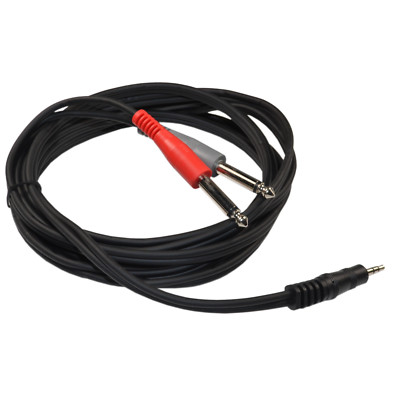 HQRP Cable 3.5mm TRS a doble 6.5mm TS para M-Audio Studiophile BX5a altavoces
