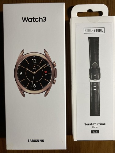 Samsung Galaxy Watch3 41mm Mystic Bronze with Black Leather Bands, New \u0026  Sealed | eBay