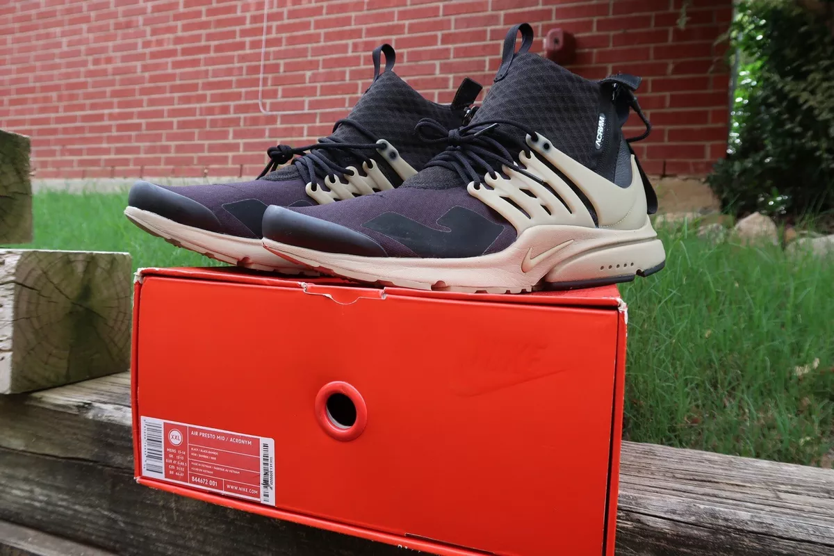 salchicha instalaciones Parpadeo Nike Air Presto Mid x Acronym Bamboo 2016 Size XXL (13-14) | eBay