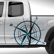 Auto Aufkleber Set Kompass Windrose Offroad Sticker Dekor Seitendekor #1375-80