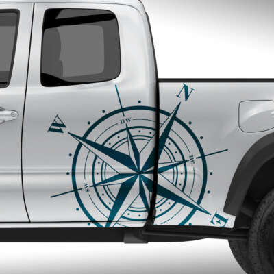 Auto Aufkleber Set Kompass Windrose Offroad Sticker Dekor Seitendekor #1375-100