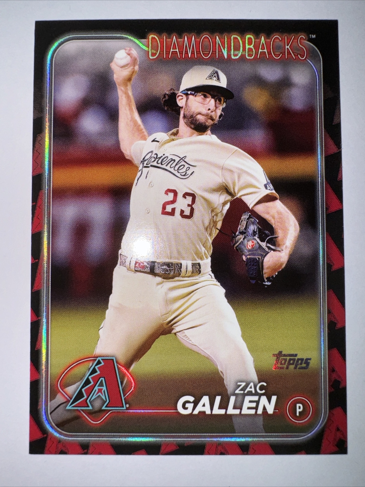 2024 Topps Series 1 Zac Gallen Team Color Border Variation #110 - Diamondbacks
