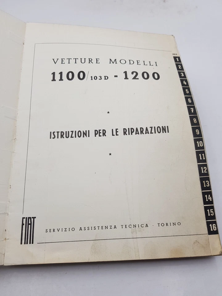 Manual de Taller Fiat 1100 103D Mod 58 1200 Granluce Instrucciones Reparar 1959 - Imagen 2 de 4