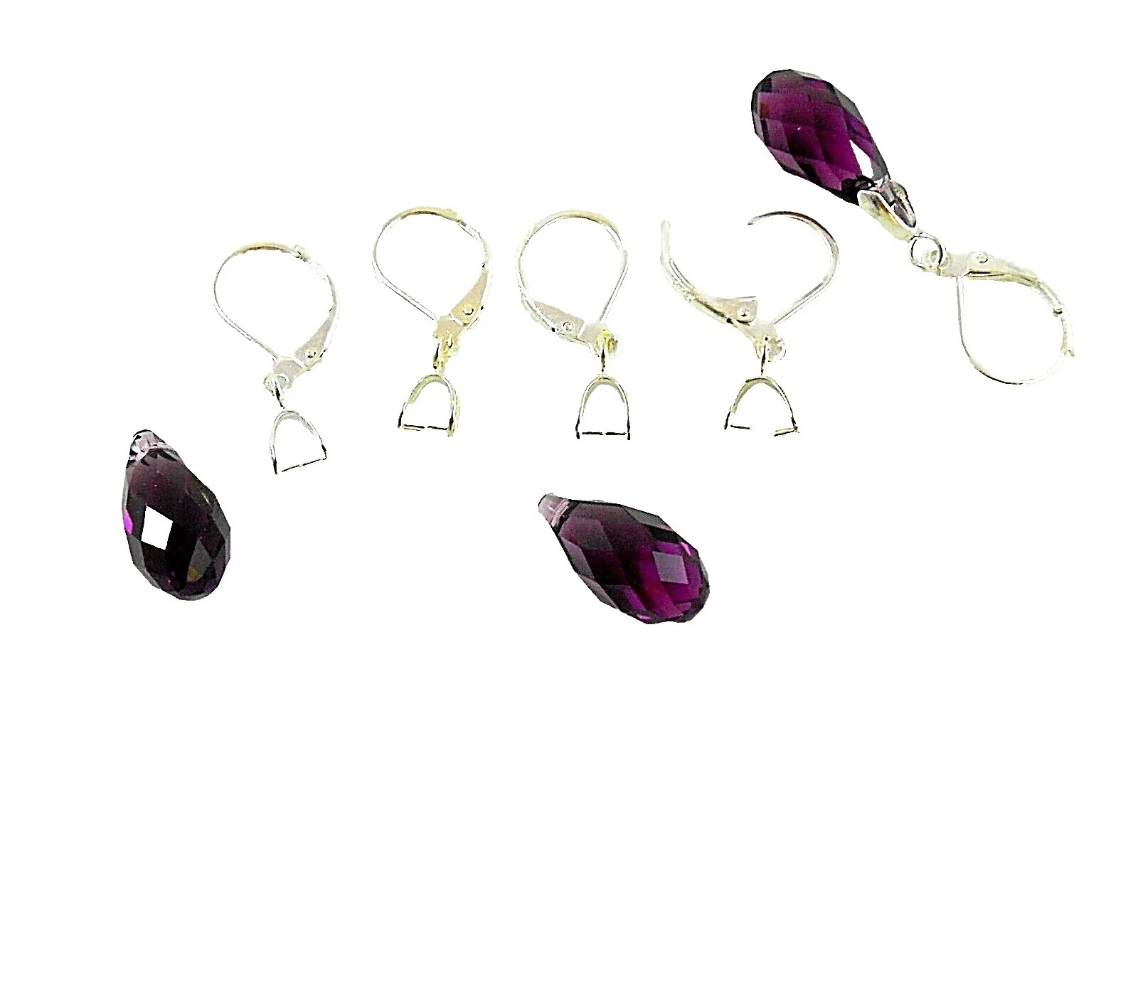 Silver Leverback Earwire Earring Findings