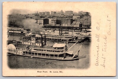 St Louis~Vignette: Selz Royal Blue Shoe~Wolfheim~Railroad~Skyline~Spread Eagle