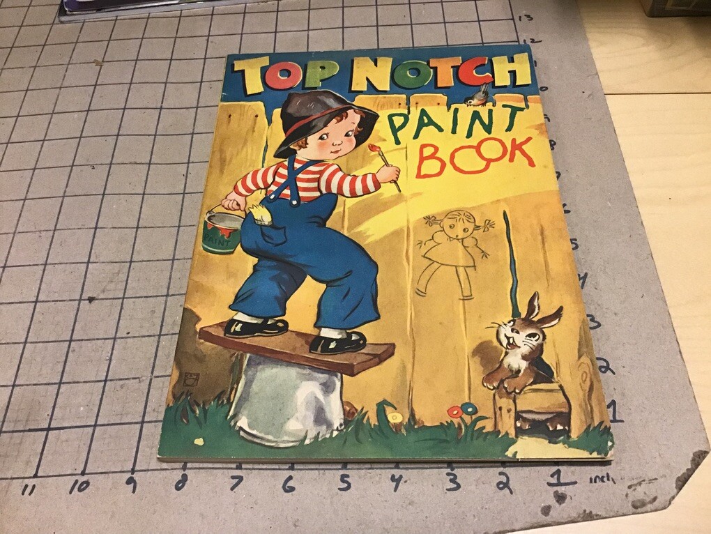 TOP NOTCH PAINT BOOK 1942 Whitman unused, uncolored, cool eBay