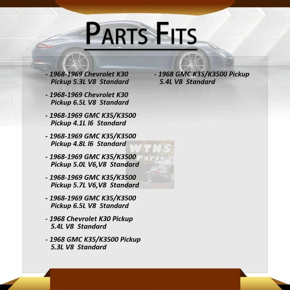 GMB U 型接头前后轴所有接头 2x 适用于 1968 年 GMC K35/K3500 拾音器 5.4L — 第 3/4 张图片