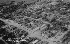 1955 Creighton Nebraska NE Air View Birds Eye Real Photo RPPC Postcard