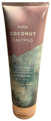 NEW Bath & Body Works PINK COCONUT CALYPSO ultra shea body cream vit E Aloe 8oz