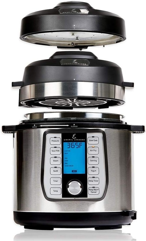 Emeril Lagasse 8Quart Pressure Air Fryer Duet Silver/Black eBay