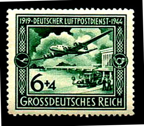 1944 WWII Nazi Germany 25th Anniv Lufthansa & Luftwaffe Nazi Air Force Fly Over