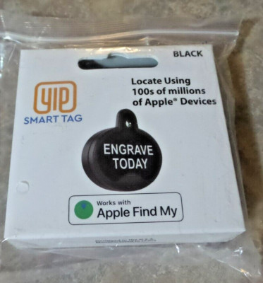 YIP Smart Tag Pet ID Tag and Tracker, BLACK- FOR APPLE PHONES''BRAND NEW SEALED''