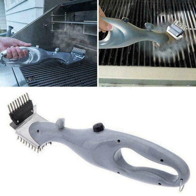 Brookstone Motorized Grill Brush with Steam Cleaning Power eBay