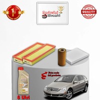 Set Service 3 Filter Und ÖL Mercedes Classe R 300 170KW 231CV Von 2009->