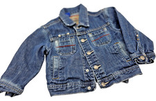 Oshkosh Genuine Kids Toddler Denim Jean Jacket Distressed 24 Months EXCELLENT