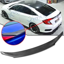 Carbon Fiber Pattern Sport Style Trunk Lid Tailgate Wing Spoiler For Civic 16-21