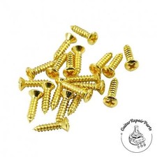 Pickguard Screws for Fender 4 x 1/2 Phillips Oval Head 20 pcs - Gold
