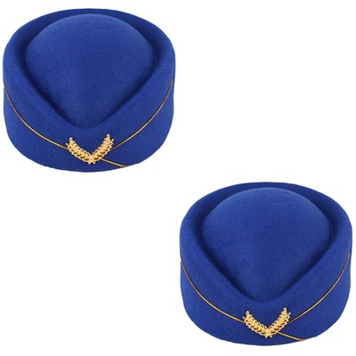 Cappello da hostess da donna 2pz cappello lana da baseball Attendant cappello  hostess per | eBay