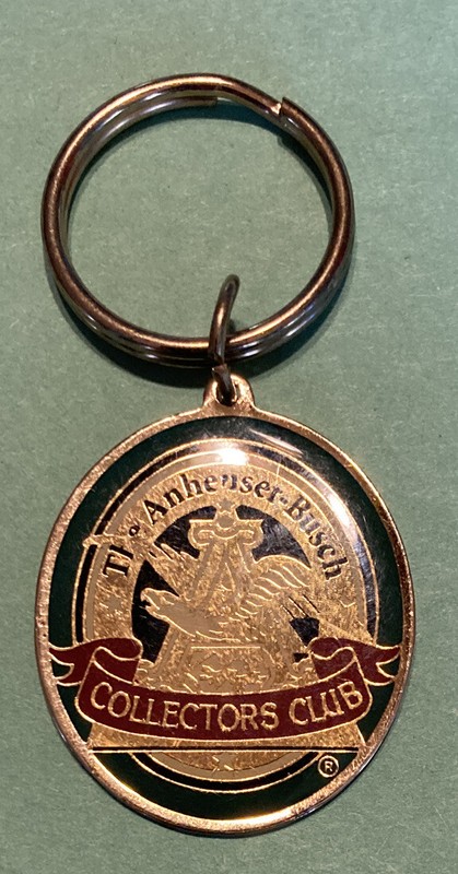 Anheuser-Busch collectors club key ring, Mint Condition