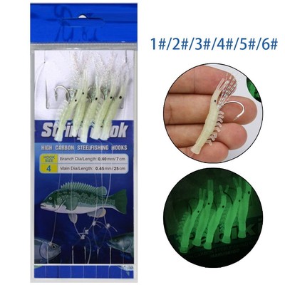 Soft String Hook Sets 5 In 1 Angelausrüstung Angelköder Haken Langlebig