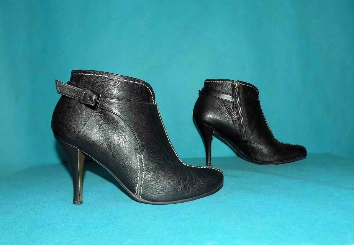 Chaussures Charles Jourdan Vintage Cuir Marron Pointure 40 - Plat Décolté - Occasion