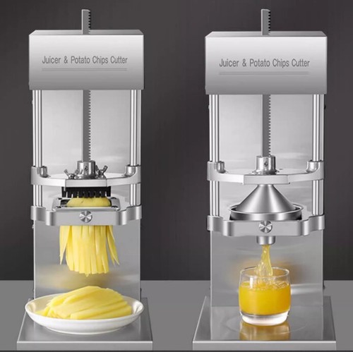 Commercial electric fruit juicer french fry slicer 2-in-1