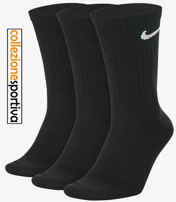 CALZE CALZINI NIKE EVERYDAY LIGHTWEIGHT CREW- SX7676-010 col. nero