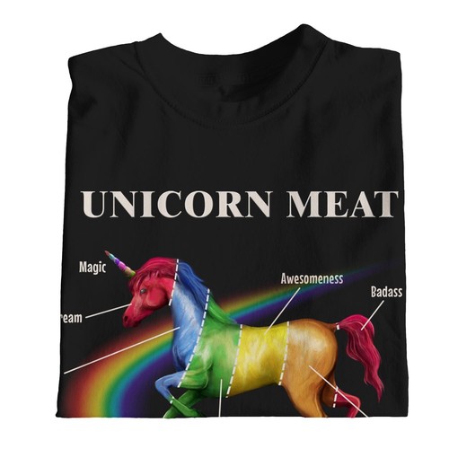 1 camiseta para hombre Guía de carne de unicornio - Imagen 5 de 6