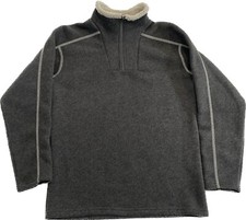 Kuhl Size Large 14-16 Boys Quarter 1/4 Zip Fleece Pullover Gray
