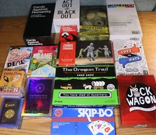 CARD GAMES lot of 18 - Cards Against Humanity Incohearent Act Out Oregon Trail