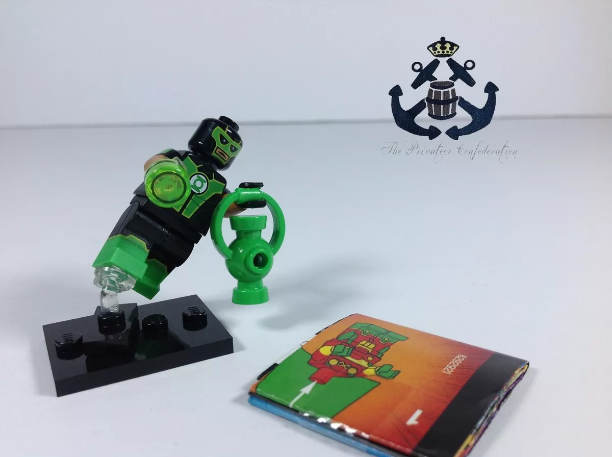 Tile, Round 1 x 1 with Black Circle and Bright Green Lantern Logo Pattern :  Part 98138pb115 | BrickLink