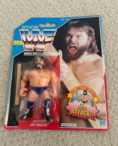 WWF Hasbro Hacksaw Jim Duggan Figure MOC WCW AWA A...