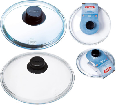 Pyrex Glasdeckel für Bratpfanne, Kochtopf, Kasserolle, Wok, Kochglaswaren