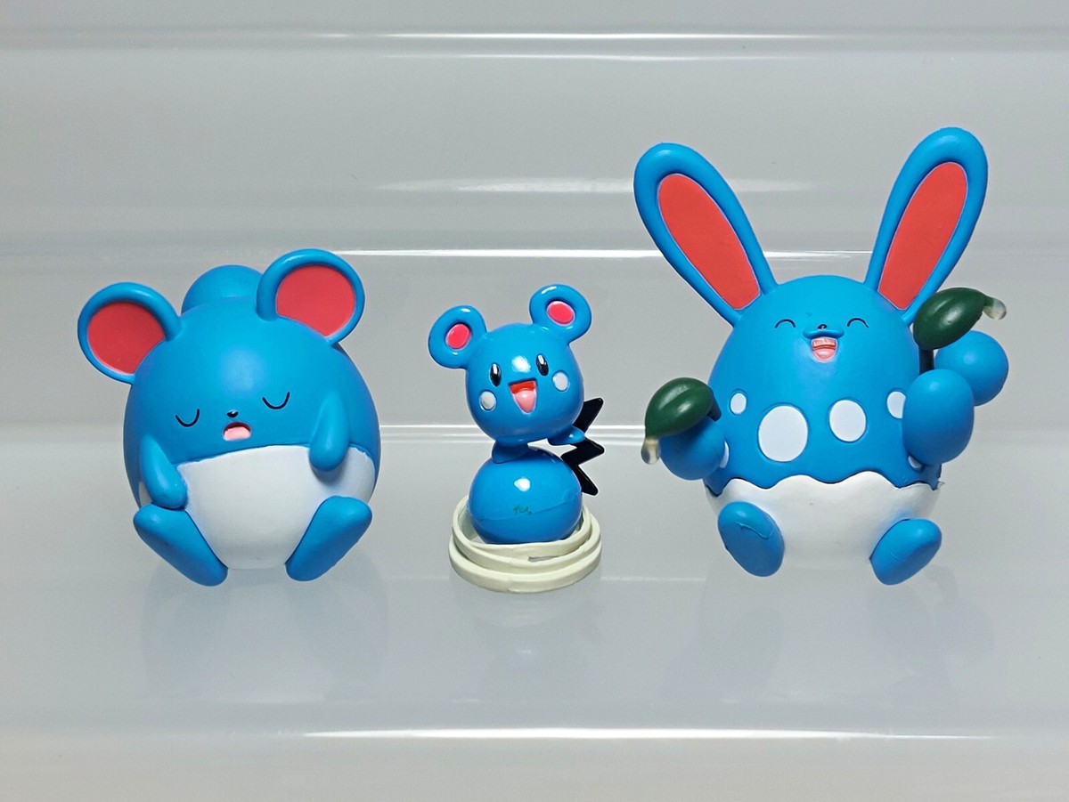 Pokemon Figure Set Azurill Tomy & Marill Azumarill T-ARTS 0.8-1.5