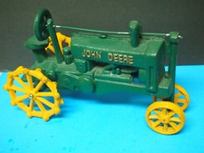 Vintage Heavy Cast Iron John Deere Model OP Farm Tractor VG 2