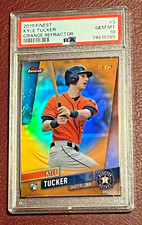 2019 Topps Finest KYLE TUCKER ORANGE REFRACTOR /25 Rookie Card #3 PSA 10 GEM MT