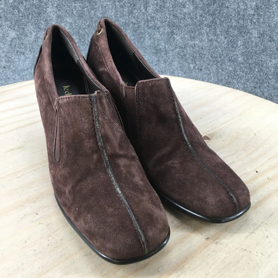 Zapatos de salón Liz Claiborne para mujer 7,5 M Annondale cuero marrón informal tacón Foto 3 de 4